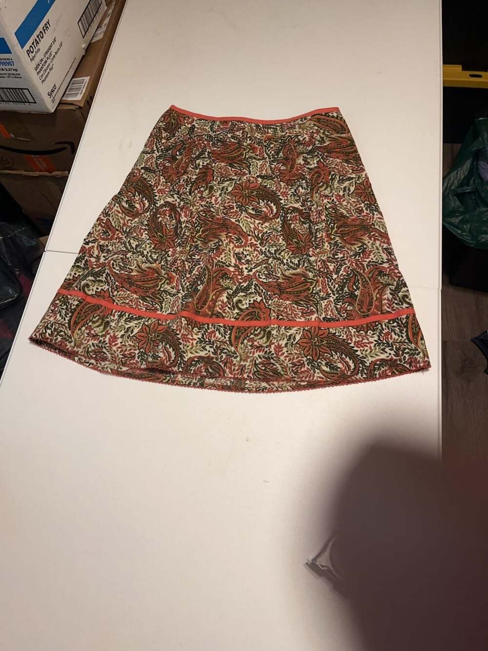 Ann Taylor Paisley Print A-Line Skirt Size 4